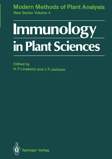 Cover of Immunology in Plant Sciences