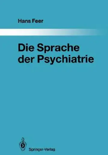 Cover of Die Sprache Der Psychiatrie