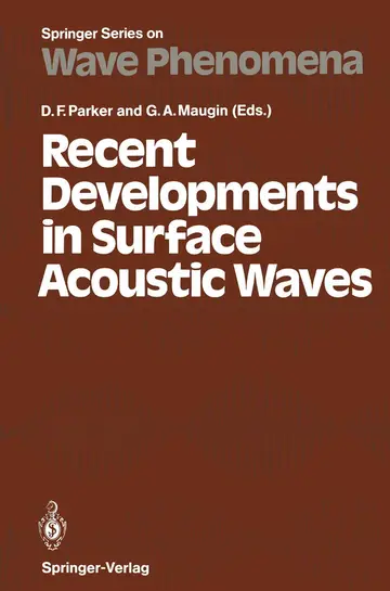 Cover of Recent Developments in Surface Acoustic Waves