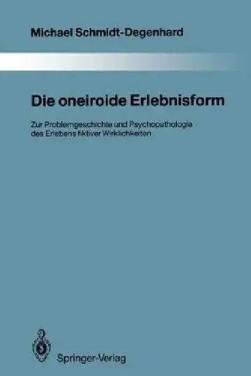 Cover of Die Oneiroide Erlebnisform