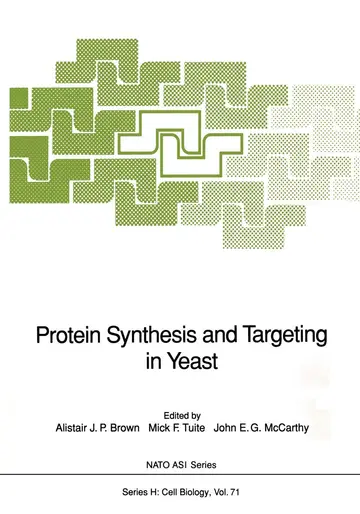Cover of Protein Synthesis and Targeting in Yeast