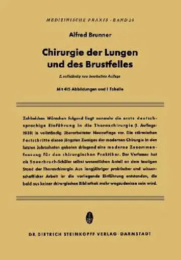 Cover of Chirurgie Der Lungen Und Des Brustfelles