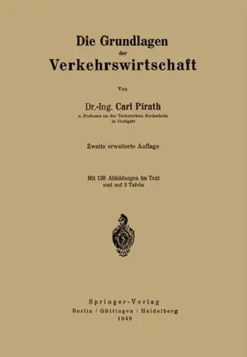 Cover of Die Grundlagen Der Verkehrswirtschaft