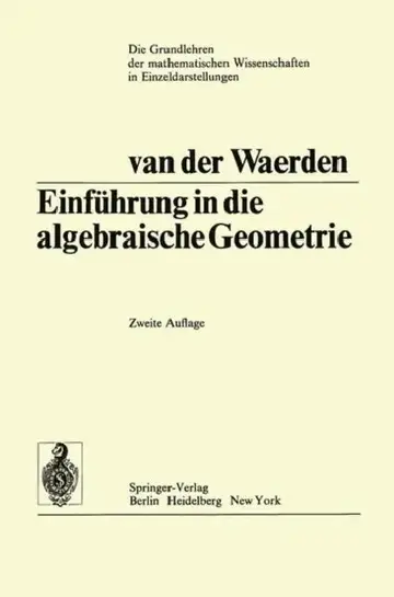 Cover of Einführung in Die Algebraische Geometrie