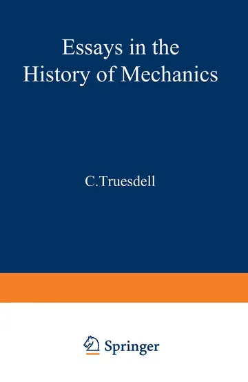 Cover of Essays in the History of Mechanics