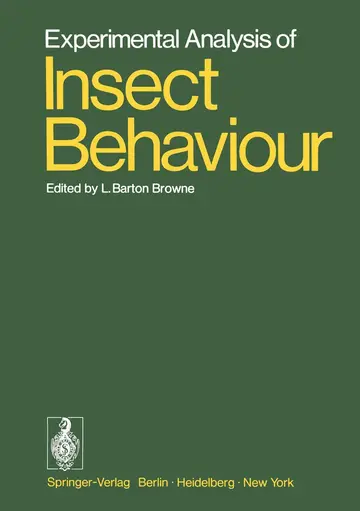 Cover of Experimental Analysis of Insect Behaviour