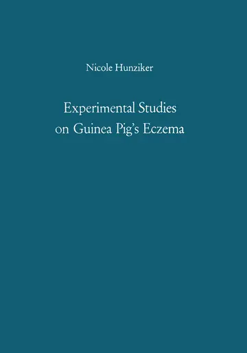 Cover of Experimental Studies on Guinea Pig s Eczema