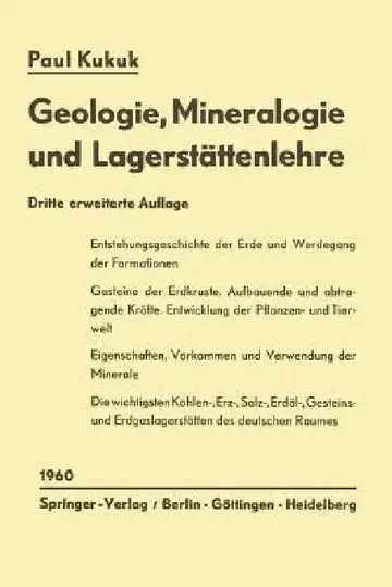 Cover of Geologie, Mineralogie Und Lagerstättenlehre