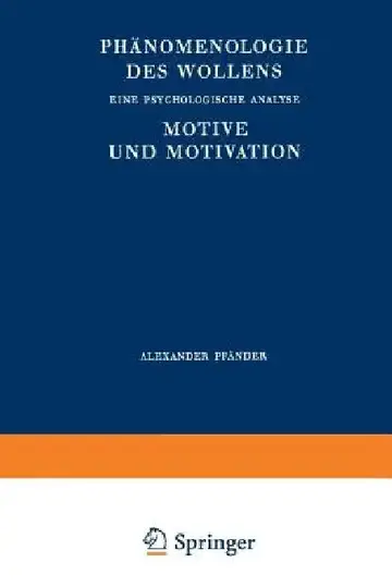 Cover of Phänomenologie Des Wollens