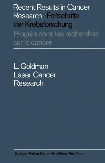 Cover of Laser Cancer Research