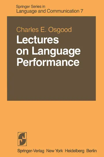 Cover of Lectures on Language Performance