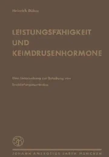 Cover of Leistungsfähigkeit Und Keimdrüsenhormone