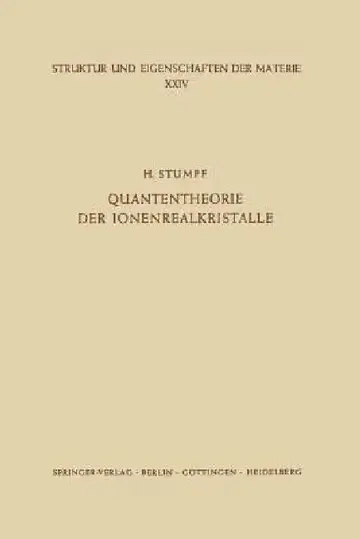 Cover of Quantentheorie Der Ionenrealkristalle