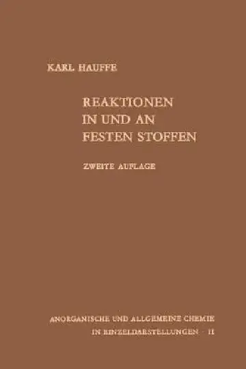 Cover of Reaktionen in Und an Festen Stoffen