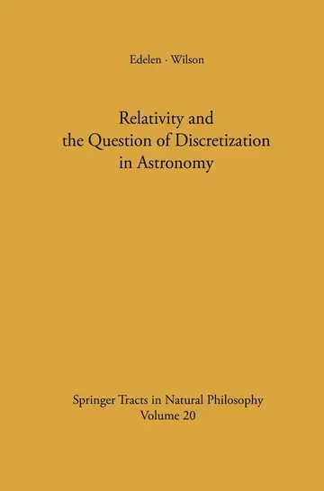 Cover of Relativity and the Question of Discretization in Astronomy