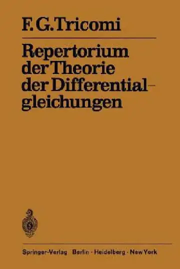 Cover of Repertorium Der Theorie Der Differentialgleichungen