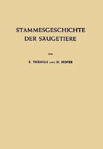 Cover of Stammesgeschichte Der Säugetiere