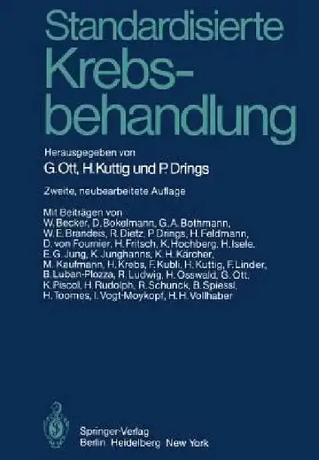 Cover of Standardisierte Krebsbehandlung