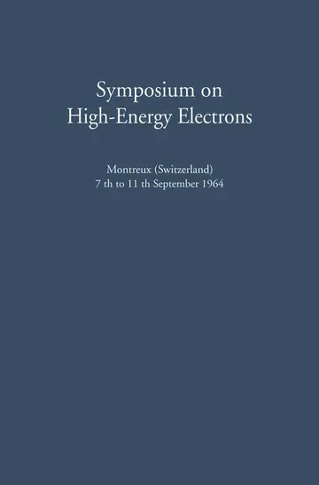 Cover of Symposium on High-Energy Electrons