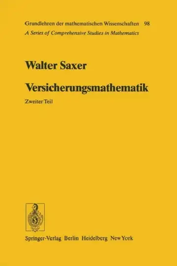 Cover of Versicherungsmathematik