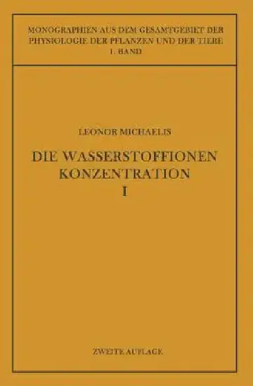 Cover of Die Wasserstoffionenkonzentration