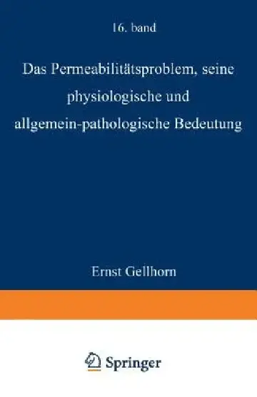 Cover of Das Permeabilitätsproblem
