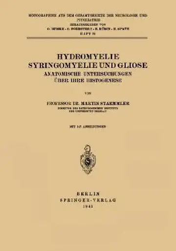 Cover of Hydromyelie Syringomyelie Und Gliose