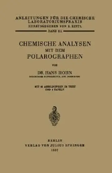 Cover of Chemische Analysen Mit Dem Polarographen