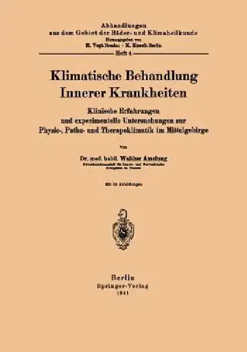 Cover of Klimatische Behandlung Innerer Krankheiten