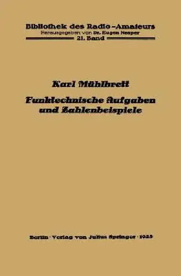 Cover of Funktechnische Aufgaben Und Zahlenbeispiele
