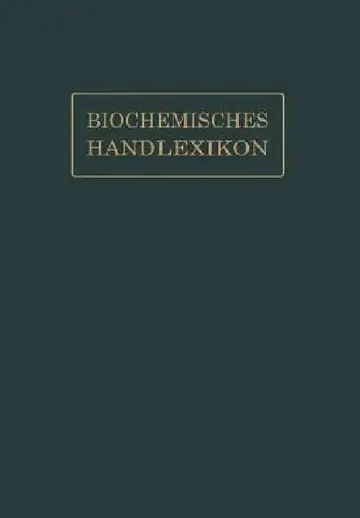 Cover of Biochemisches Handlexikon