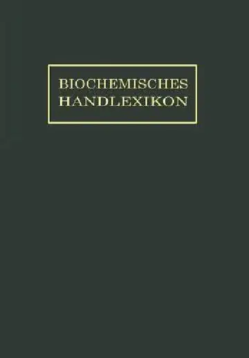 Cover of Biochemisches Handlexikon
