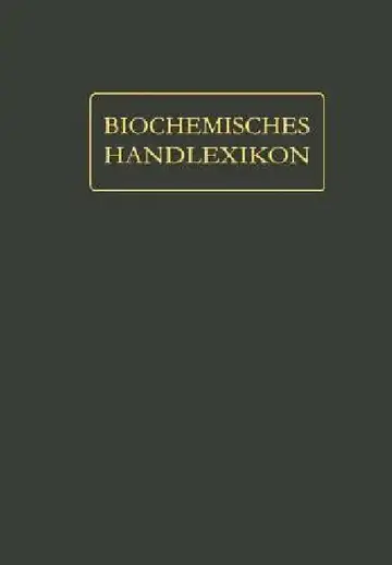 Cover of Biochemisches Handlexikon