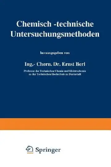 Cover of Chemisch-Technische Untersuchungsmethoden