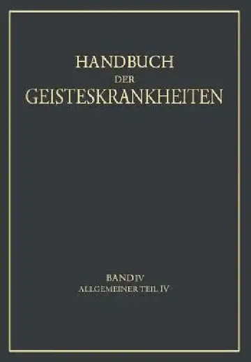 Cover of Handbuch Der Geisteskrankheiten