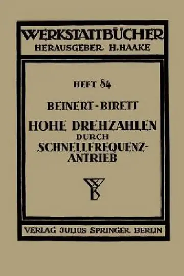 Cover of Hohe Drehzahlen Durch Schnellfrequenz-Antrieb