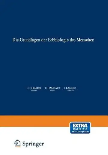 Cover of Die Grundlagen Der Erbbiologie Des Menschen