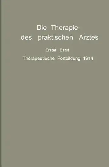 Cover of Die Therapie Des Praktischen Arztes