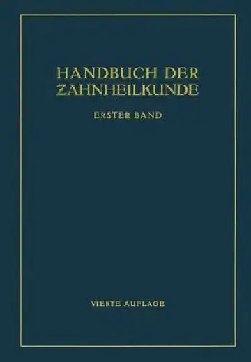 Cover of Handbuch Der Zahnheilkunde