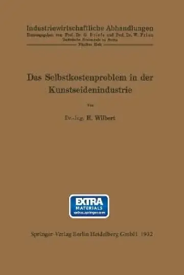 Cover of Das Selbstkostenproblem in Der Kunstseidenindustrie