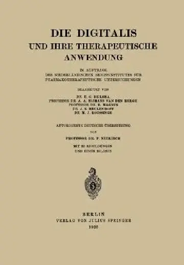 Cover of Die Digitalis Und Ihre Therapeutische Anwendung