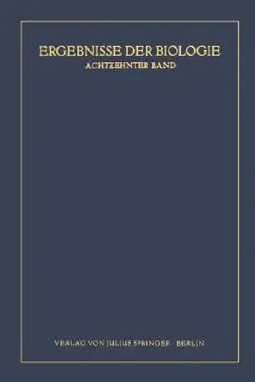 Cover of Ergebnisse Der Biologie