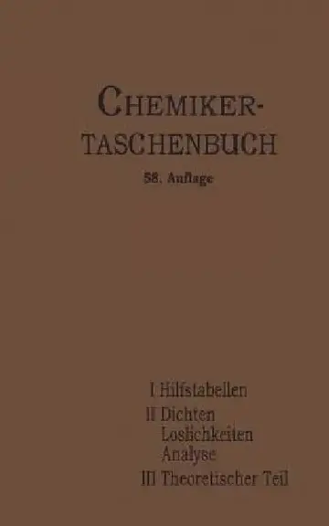 Cover of Chemiker-Taschenbuch