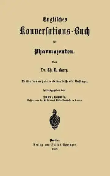 Cover of Englisches Konversations-Buch Für Pharmazeuten