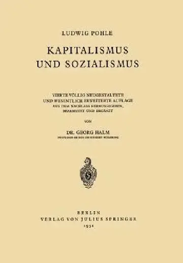 Cover of Kapitalismus Und Sozialismus