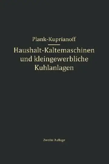 Cover of Haushalt-Kältemaschinen Und Kleingewerbliche Kühlanlagen