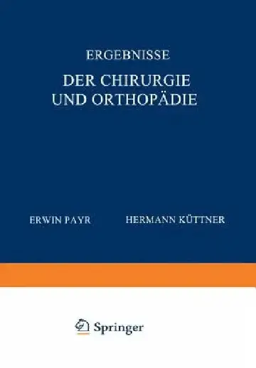 Cover of Ergebnisse Der Chirurgie Und Orthopädie