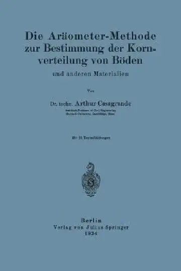 Cover of Die Aräometer-Methode Zur Bestimmung Der Kornverteilung Von Böden Und Anderen Materialien