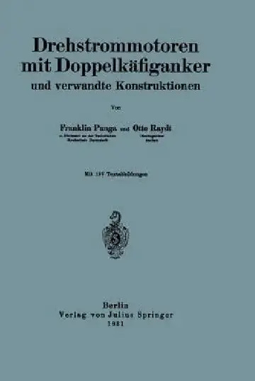 Cover of Drehstrommotoren Mit Doppelkäfiganker Und Verwandte Konstruktionen