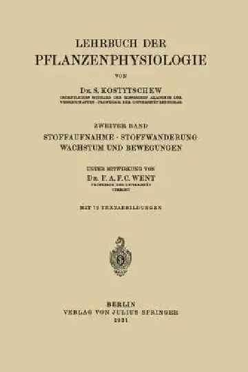 Cover of Stoffaufnahme - Stoffwanderung Wachstum Und Bewegungen
